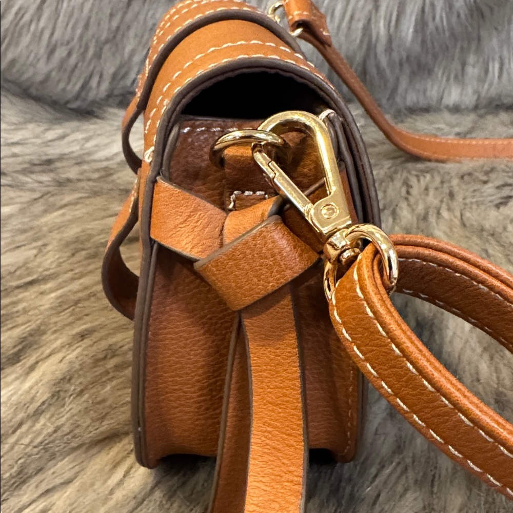 PRICE FIRM Rachel Zoe Chic Brown Faux Leather Crossbody/Belt Bag - Picture 7 of 10